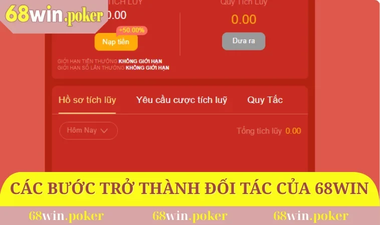 Đại Lý 68WIN 3 Các bước để trở thành đối tác của nhà cái